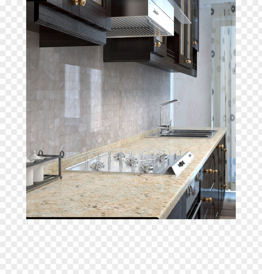Tile Design Kitchen Float Glass Countertop PNG