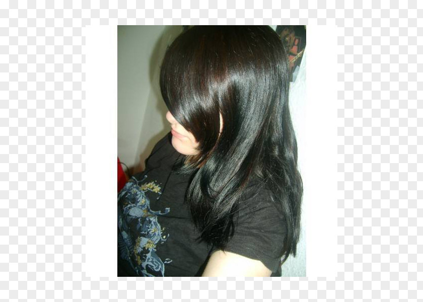 Hair Long Coloring Bangs Black PNG