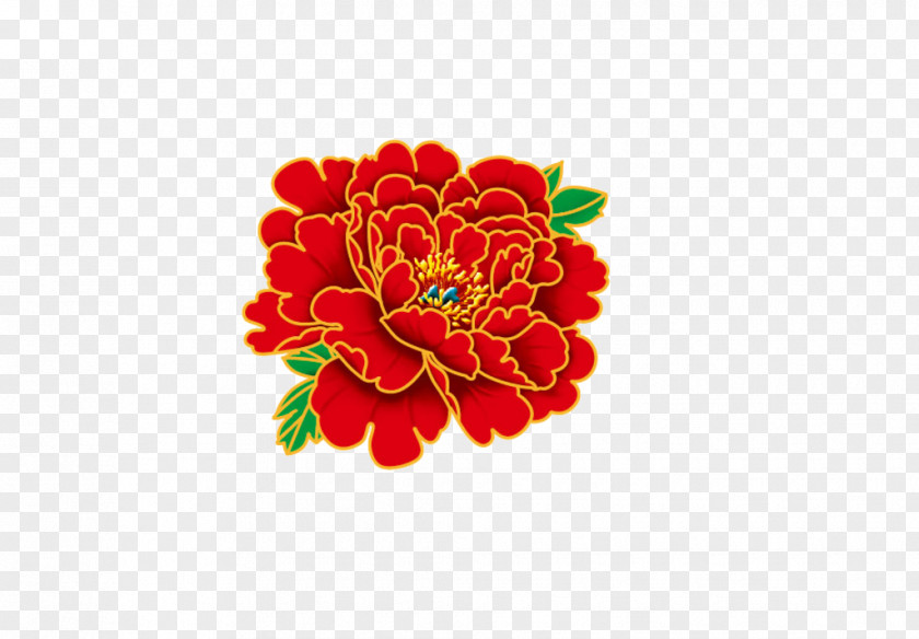 Peony Phnom Penh Moutan Red Clip Art PNG