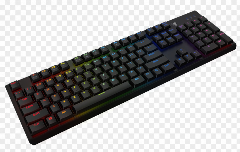 Computer Mouse Keyboard Tesoro Gram Spectrum Low Profile G11SFL Blue Mechanical Switch Single Individual Electrical Switches RGB Color Model PNG