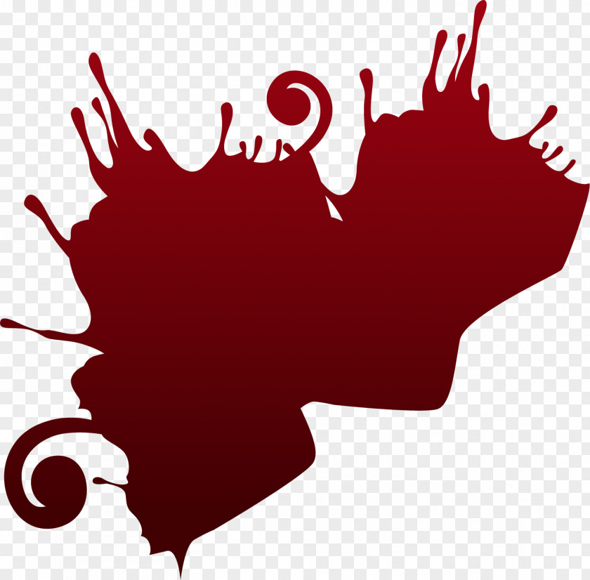 Hand Painted Red Graffiti Clip Art PNG