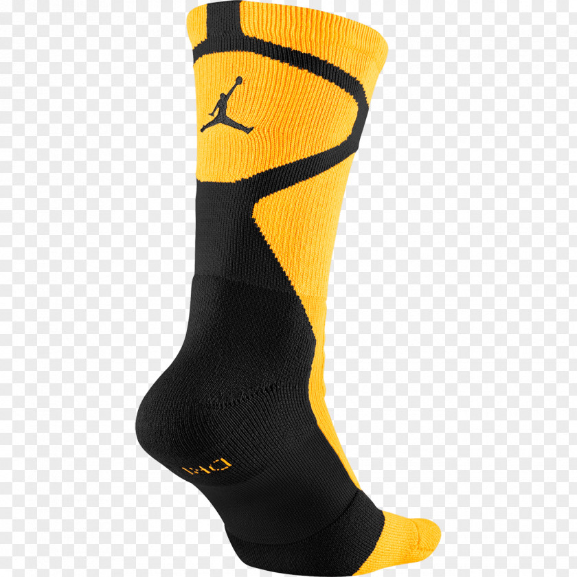 Basketball Jumpman Sock Air Jordan Yellow PNG