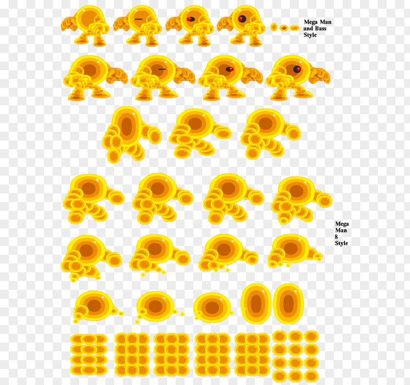 Fireball Mega Man 8 & Bass 7 Sprite Powered Up PNG