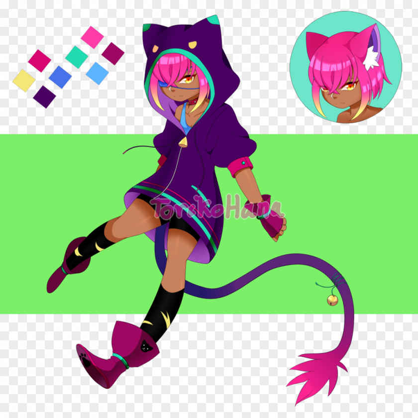 Kemonomimi Shoe Pink M Character Clip Art PNG
