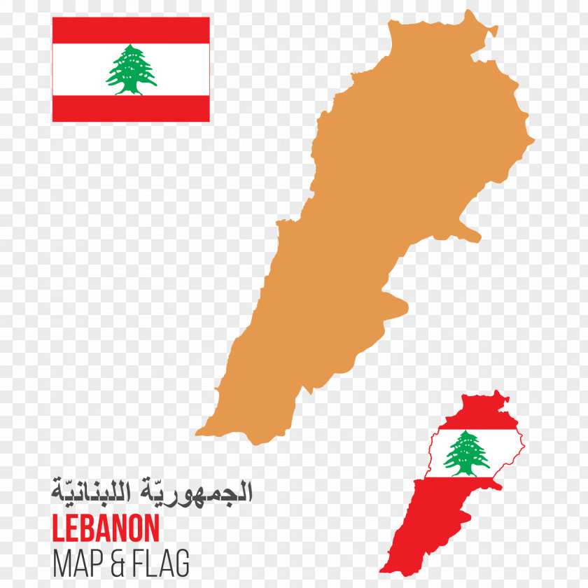 Lebanon Vector Map Illustration PNG