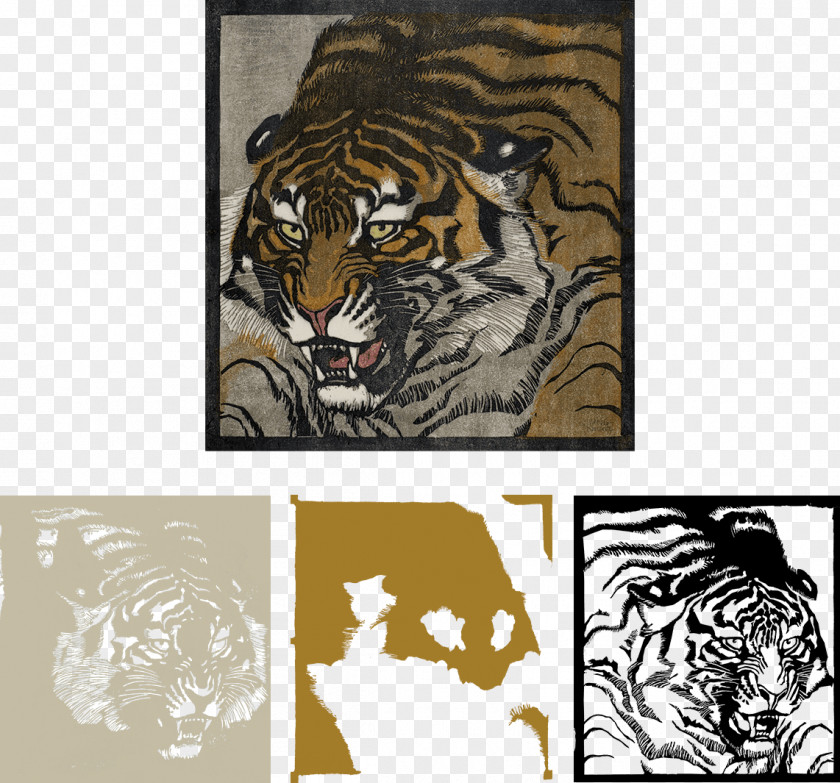 Tiger Schirn Kunsthalle Frankfurt Printmaking Ludwig Heinrich Jungnickel: (1881-1965) Woodcut PNG