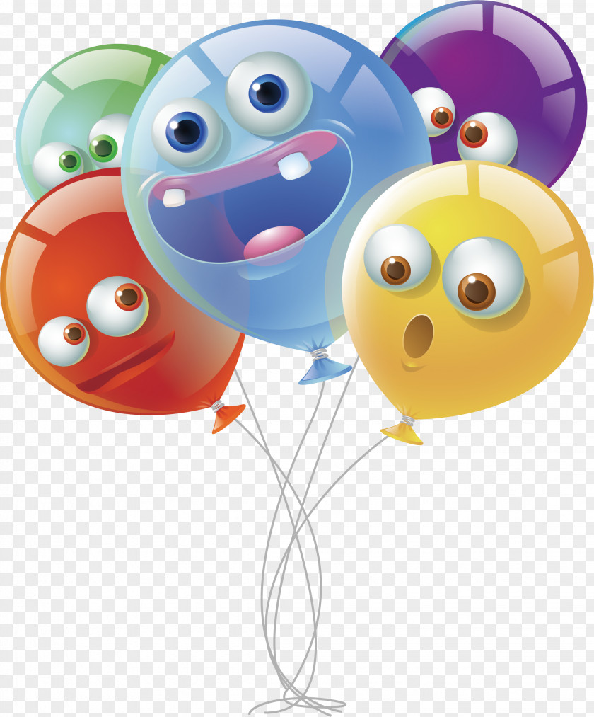 Cartoon Face Color Balloon Euclidean Vector Vecteur PNG