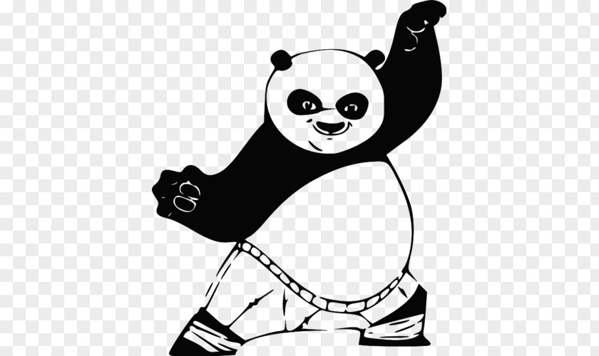 Giant Panda Kung Fu Drawing Виниловая интерьерная наклейка PNG