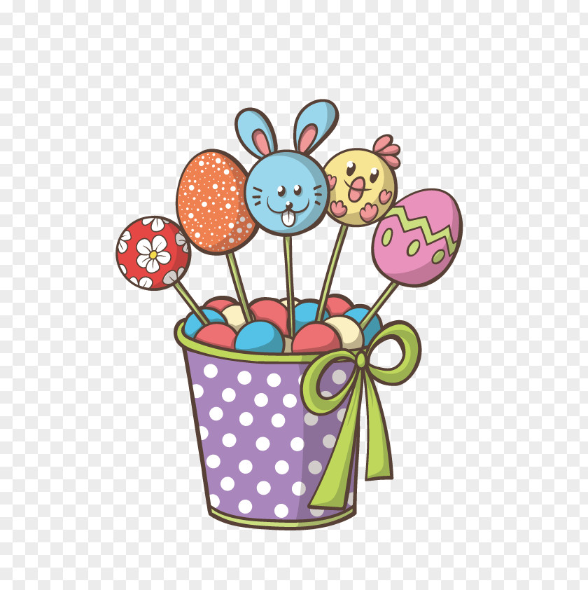 Vector Basket Of Eggs Easter Bunny Holy Week PNG