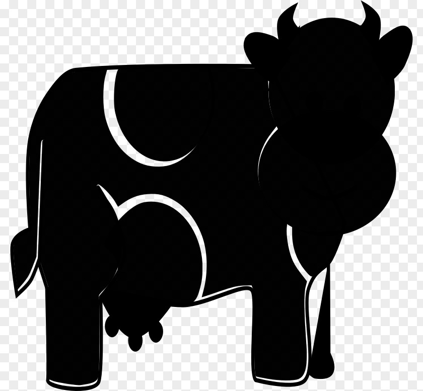 Cattle Clip Art Silhouette Snout Black M PNG