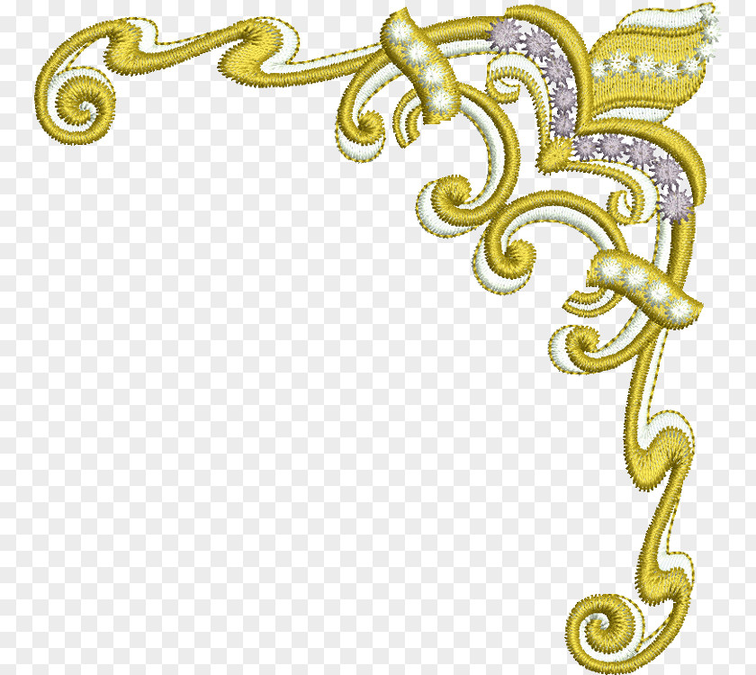 Gold Corner Embroidery The PNG