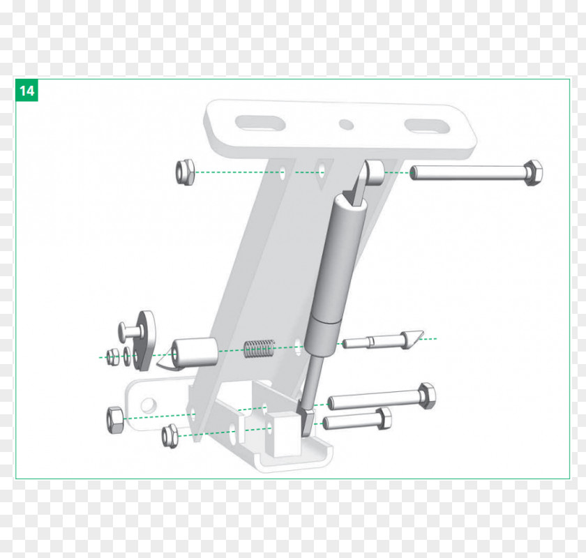 Telescop Roof Edscha Bottom Bracket Structure PNG