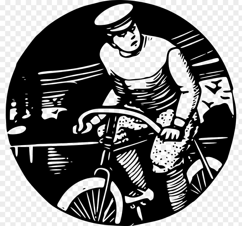 Vector Cyclist Bicycle Drawing Clip Art PNG