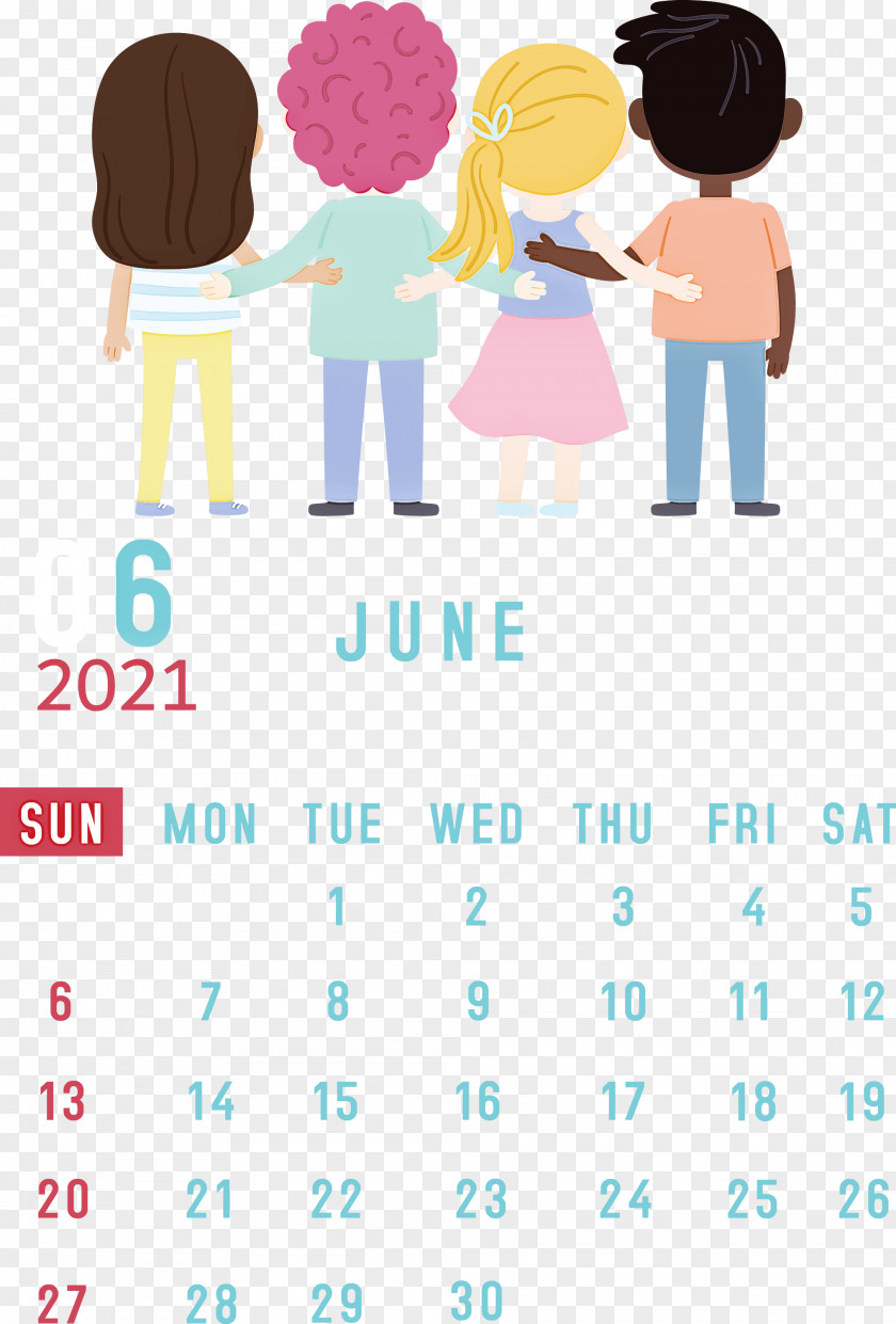 June 2021 Calendar Printable PNG