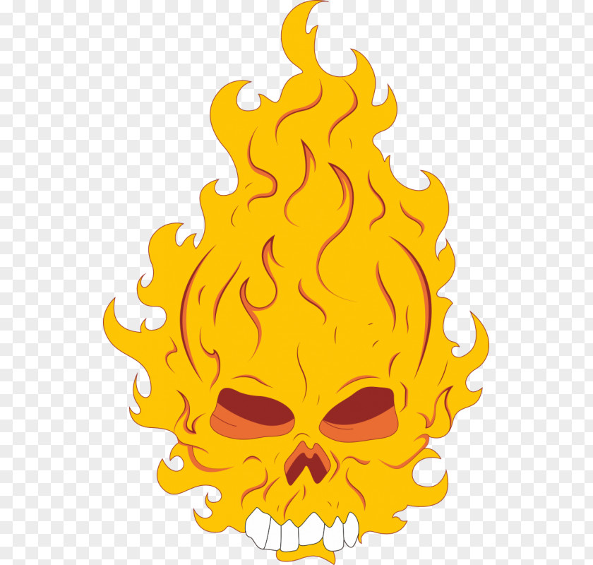 Skull Fire Clip Art PNG