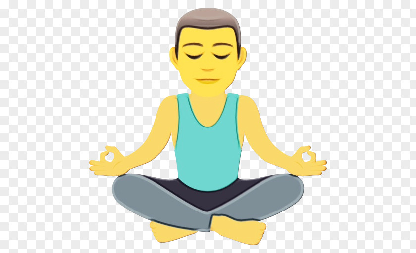 Emoji Lotus Position Smiley Meditation Hvordan Mand PNG