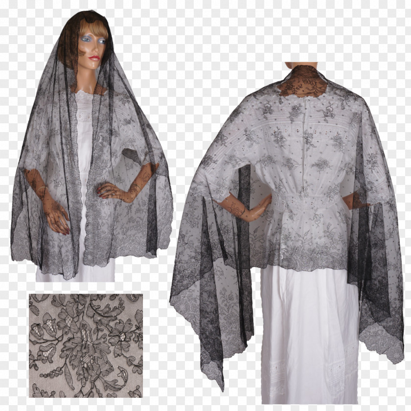 Shawl Mantilla Headscarf Vintage Clothing PNG