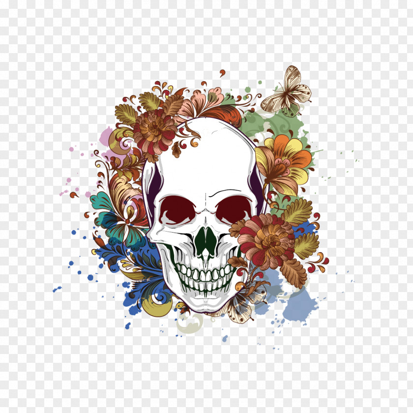 Creative Ghost Festival Calavera Skull Euclidean Vector Skeleton Bone PNG