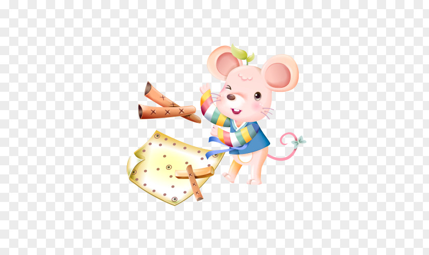 Cute Cartoon Mouse Pig Computer PNG