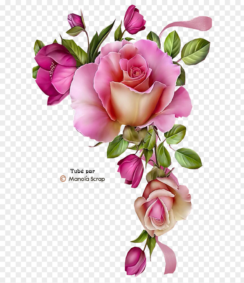 Flower Napkin Decoupage Floral Design Clip Art PNG