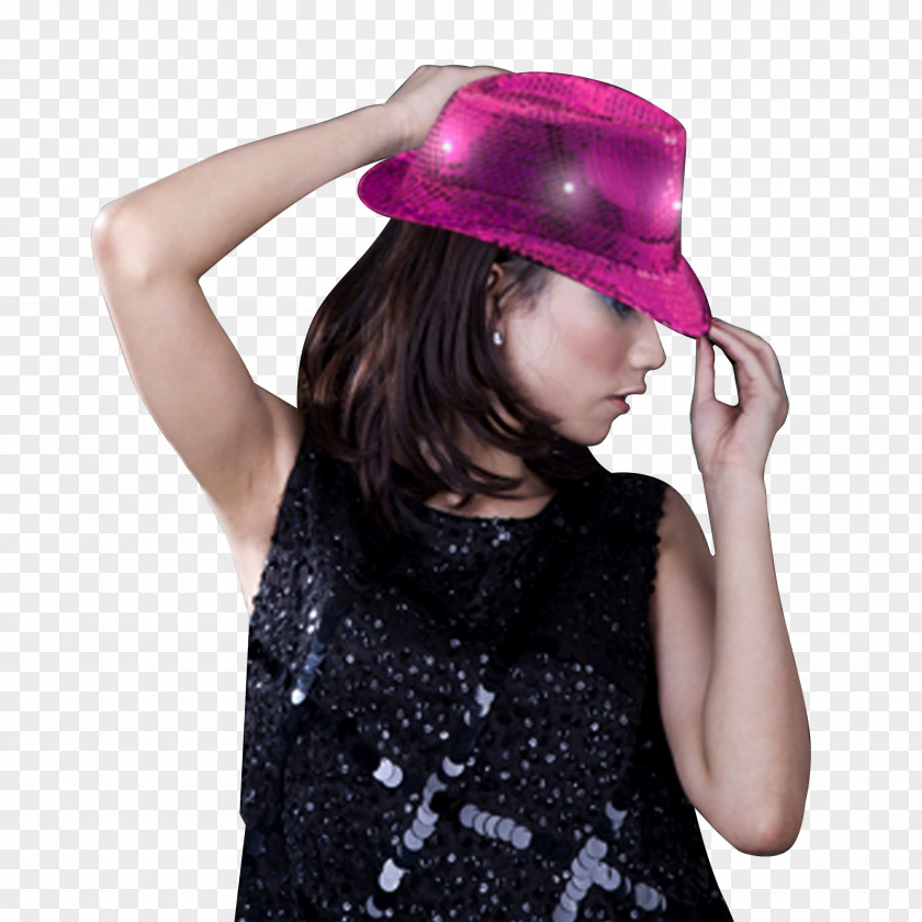 Hiphop Hat Fedora Light-emitting Diode Sequin PNG