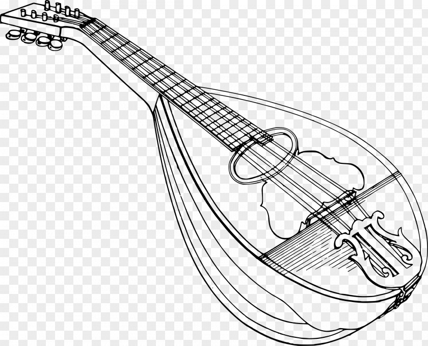 Trombone Mandolin Drawing Line Art Clip PNG
