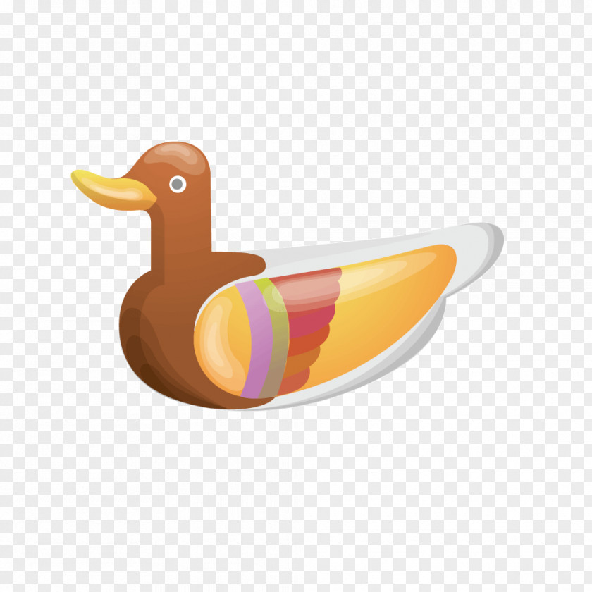 Vector Brown Duck Mandarin Euclidean PNG