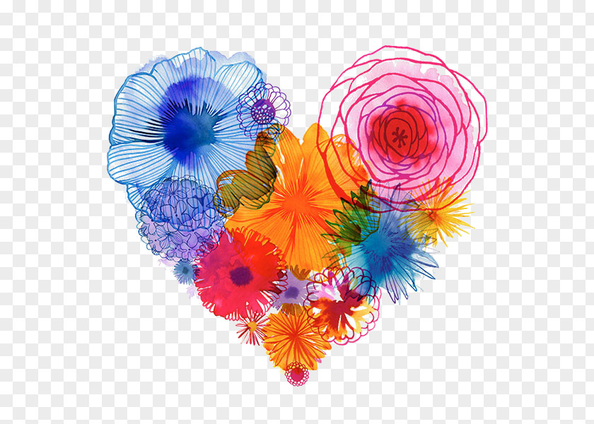 Flower Floral Design Heart PNG