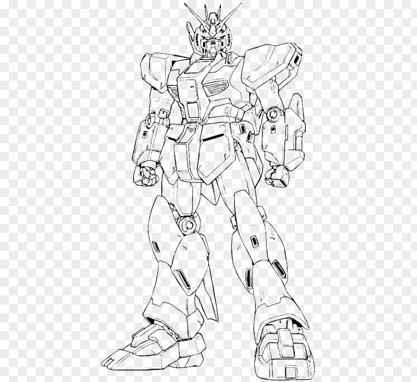 Gundam Wing Line Art Coloring Book Drawing โมบิลสูท PNG