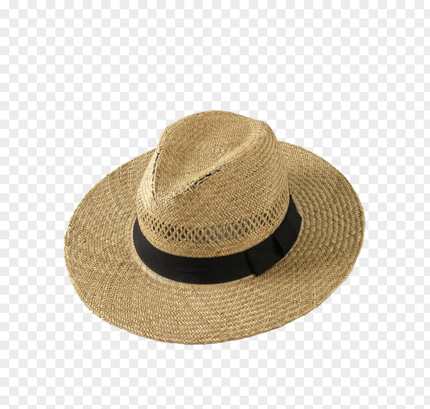 Linen Hat Straw Fedora PNG