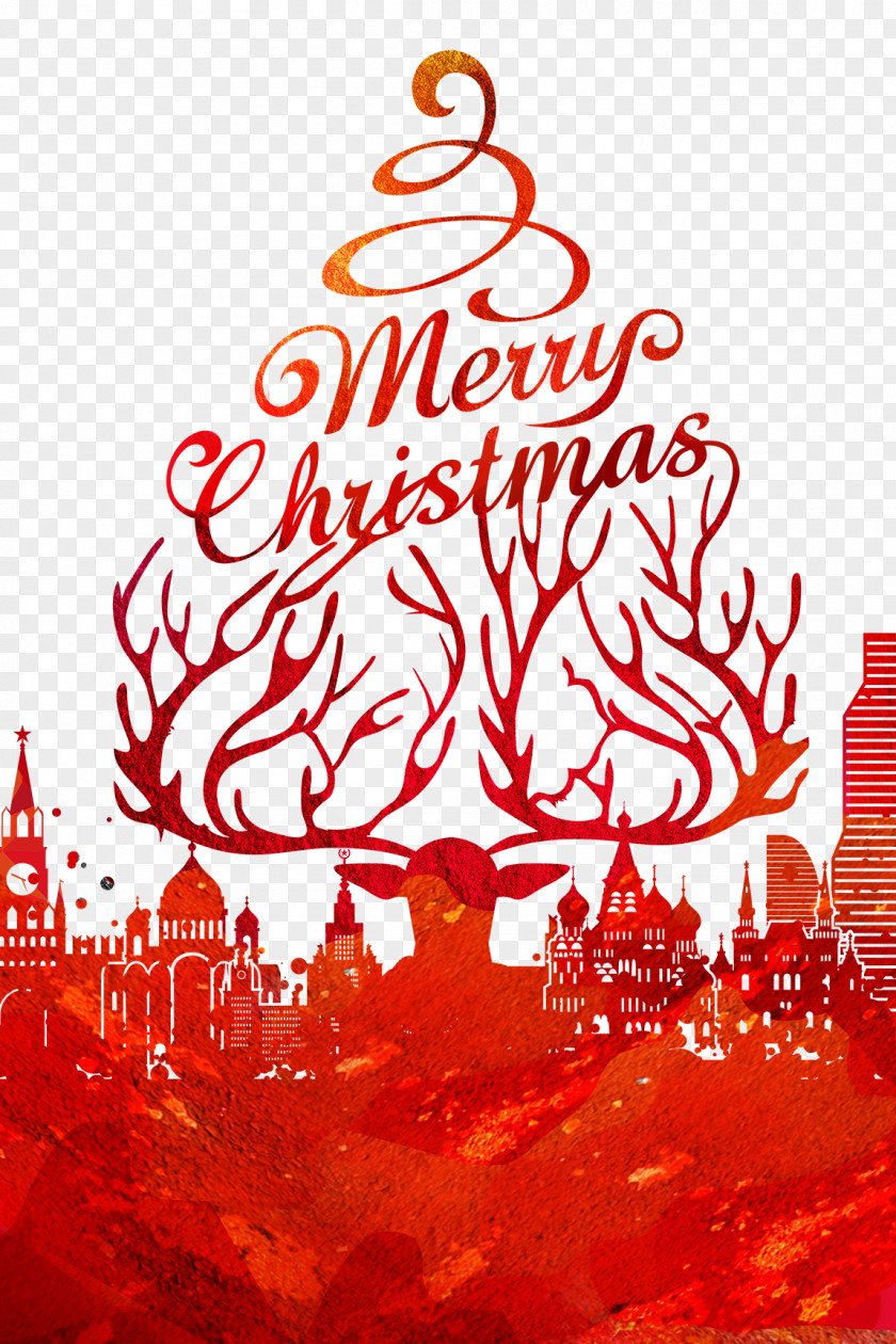 Merry Christmas Theme Poster Card New Year Eve Holiday Greetings PNG