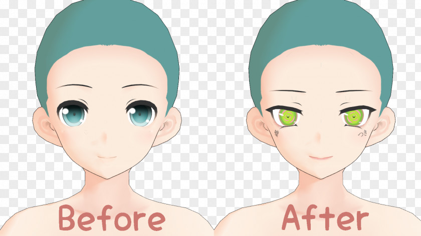 Before And After Eye Hatsune Miku MikuMikuDance Hair DeviantArt PNG