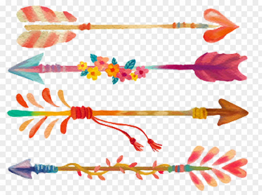 Drawing Arrow Watercolor Painting PNG