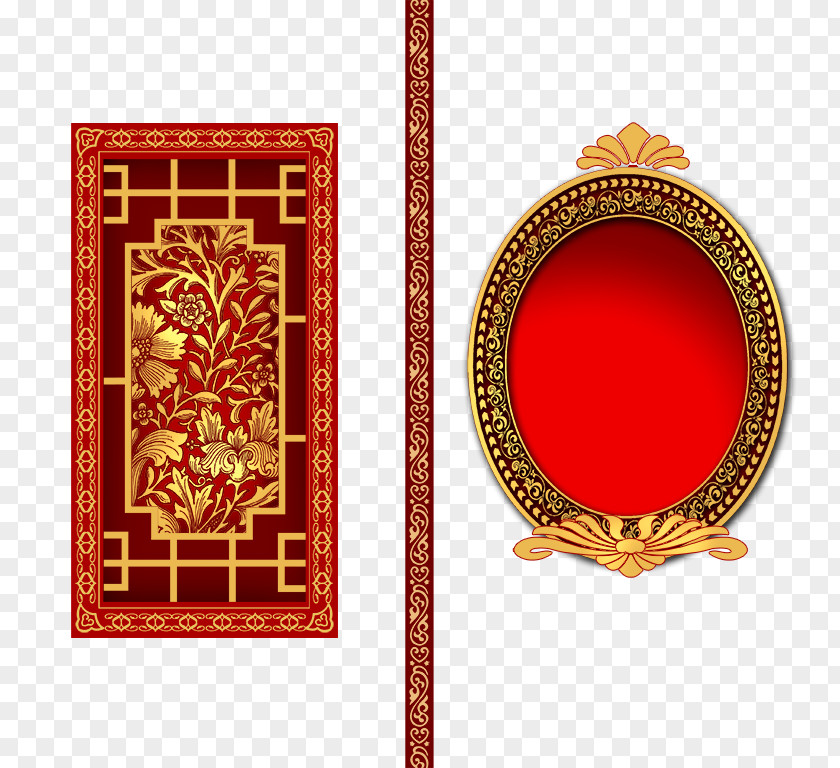 Retro Mirror Windows Mooncake Window Packaging And Labeling PNG