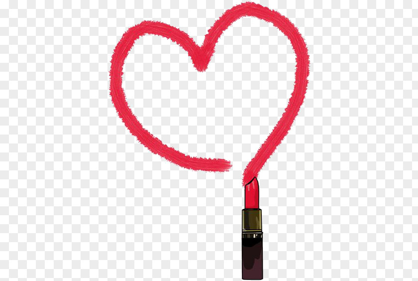 Cartoon Lipstick Lip Balm Make-up Cosmetics Heart PNG