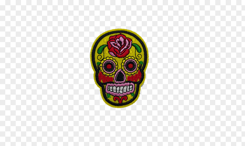 Candy Skull Embroidered Patch Iron-on Calavera Embroidery Day Of The Dead PNG