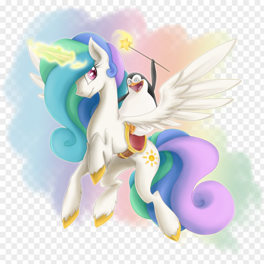 Penguin Pony Princess Celestia Madagascar The Magic Of Friendship PNG