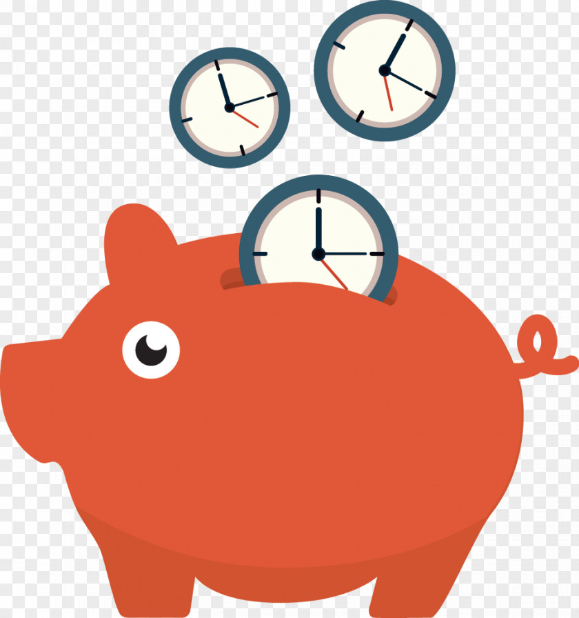 Time Piggy Bank Saving PNG