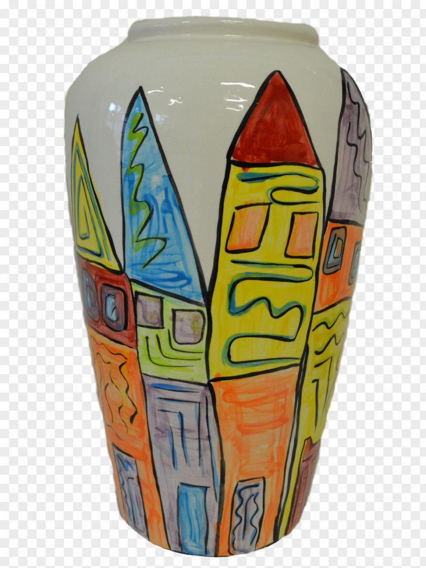 Vase Ceramic Orange S.A. Glass Unbreakable PNG