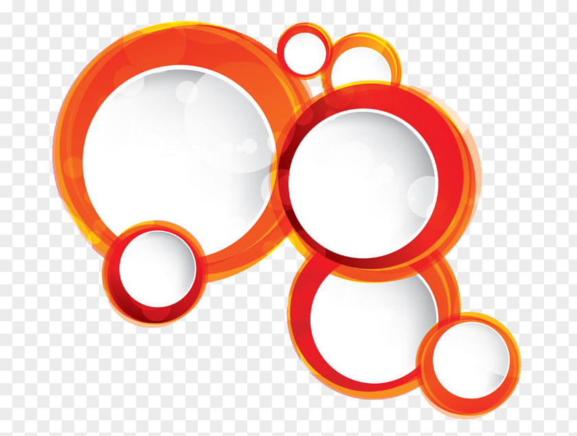 Orange Circular Pattern PNG