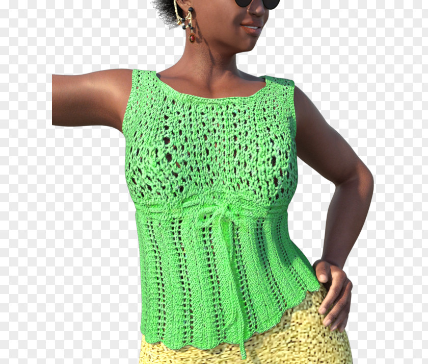 Top Model Crochet Outerwear Shoulder Wool Pattern PNG