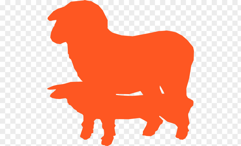 Animal Figure Orange Sheep Cartoon PNG