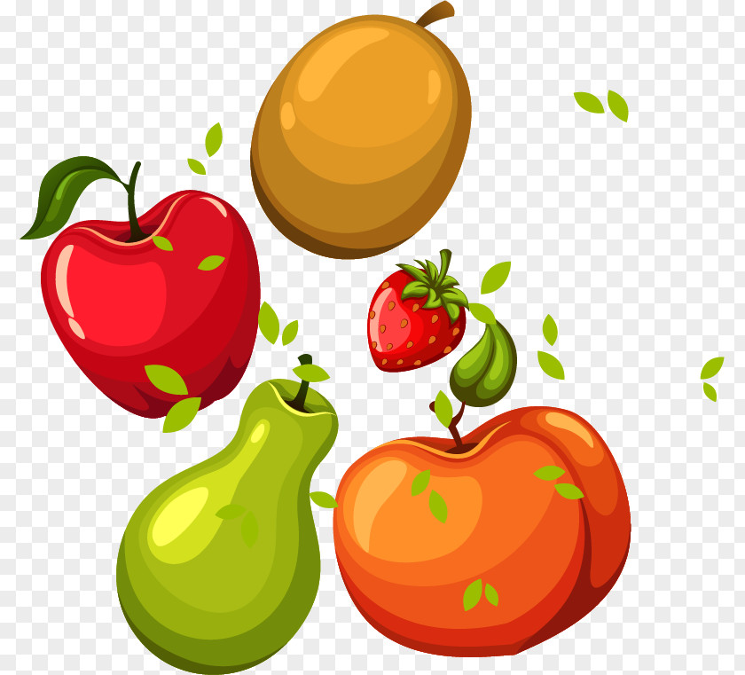 Apple Strawberry Pears Vector Material Food Clip Art PNG