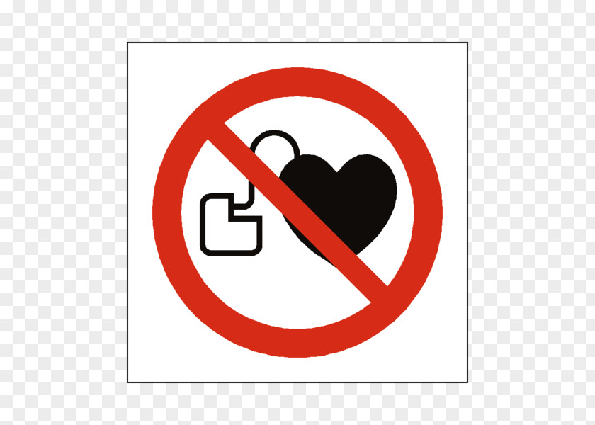 Artificial Cardiac Pacemaker Sign ISO 7010 Safety Symbol PNG