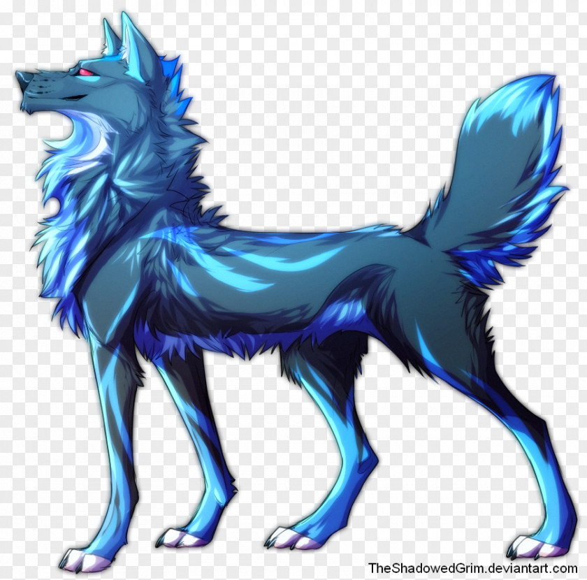 Blue Fire Dog Arctic Wolf Black Drawing DeviantArt PNG