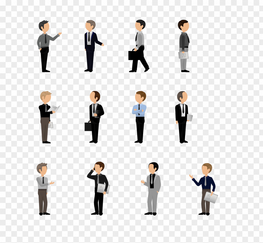 Business Man Flat Design Illustration PNG