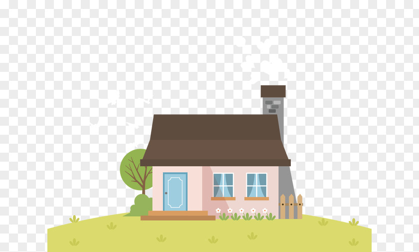 House With A Garden Greeting Card PNG