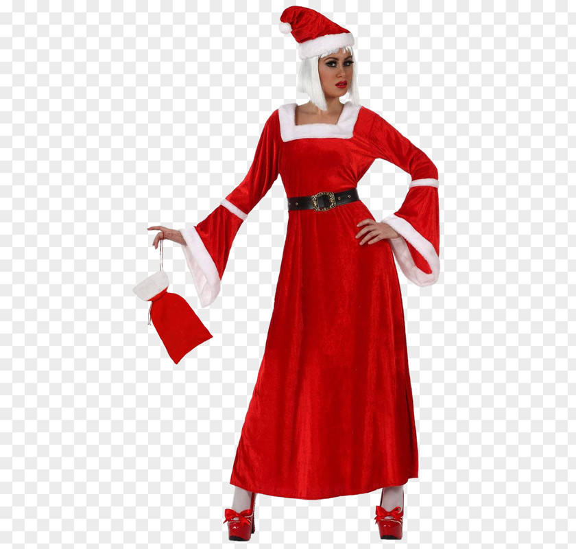 Santa Claus Mrs. Dress Suit Costume PNG