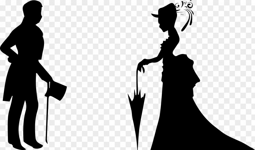 Style Gentleman Silhouette Drawing Marriage Woman Transparency PNG