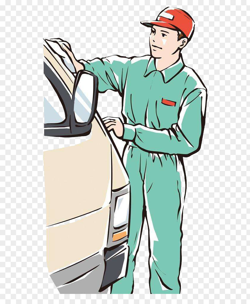 The Gas Station Cleaned Car Window Pattern Gratis PNG